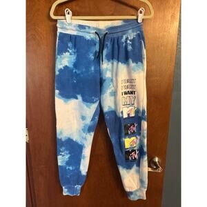 MTV sweatpants size small cloud pattern
